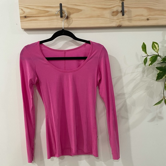 lululemon athletica Tops - Lululemon pink long sleeve scoop neck size 2